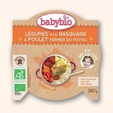 Menú con Verduras Basquaise y Pollo Poitou, +15 meses, 260 g, Babybio