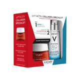 Pachet Liftactiv collagen specialist crema antirid de zi, 50ml + Gel booster mineral 89, 50ml, Vichy