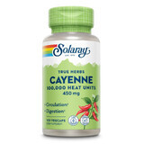Cayenne-Chili-Pfeffer 450 mg Solaray, 100 Kapseln, Secom