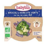 Bio-Menü Püree aus Brokkoli, grünen Bohnen und Reis, +12 Monate, 230 g, BabyBio