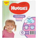 Scutece Pants Soft Comfort Girl Nr. 6, 15-25 kg, 60 bucati, Huggies