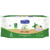 Eco Life biologisch abbaubare Babyfeuchttücher, 60 Stück, Septona