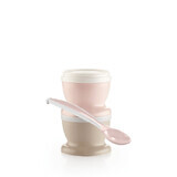 2er-Set Behälter mit Deckel und Löffel Powder Pink, Thermobaby