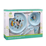 Set 5 accesorii hrănire, Mickey, bleu, +12 luni, 1335K, Kiokids