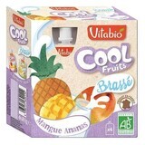 Suc organic de mango, ananas și iaurt, 4x85 g, Vitabio