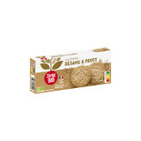 Biscuiti ecologici cu unt, susan si mac, 132g, Nutrivita