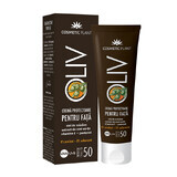 Crema protectoare pentru fata OLIV cu SPF50 cu ulei de masline, ceai verde, vit. E, pantenol, 50 ml, Cosmetic Plant