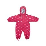 Combinezon Impermeabil Fleece Red Flowers 6-12 luni