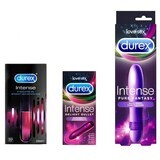 Pachet Vibrator Pure Fantasy + Bullet + Gel Intense Orgasmic, 10 ml, Durex