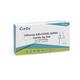 Schnelltestkit für Influenza A und B + Covid19 + RSV, 1 Stück, CorDX