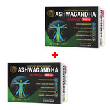 Paket Ashwagandha KSM-66, 30 Kräuterkapseln + 50% Rabatt auf das 2. Produkt, Cosmopharm