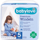 Babylove Premium Windeln Gr. 5, Junior, 10-16 kg, 36 St
