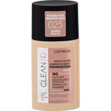 Catrice Clean ID High Cover Luminous Matt 025 Warm Peach, 30 ml