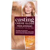 Loreal Paris CASTING CREME GLOSS Vopsea păr 801 blond satin, 1 buc