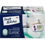 Sanft&Sicher Classic Sensitive feuchtes Toilettenpapier, 15 Stück