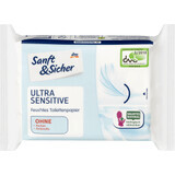 Sanft&Sicher Ultra Sensitive feuchtes Toilettenpapier, 50 Stück