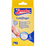 Spontex Mănuși latex Goldfinger L, 10 buc