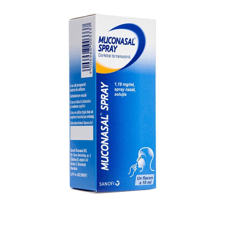 Muconasal Spray 1,18 mg, 10 ml, Nasenspray, Lösung, Sanofi