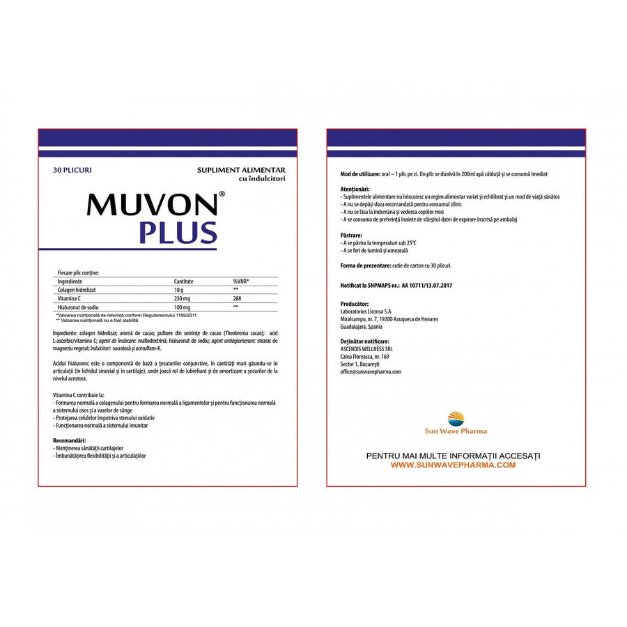 Muvon Plus, 30 Portionsbeutel, Sun Wave Pharma