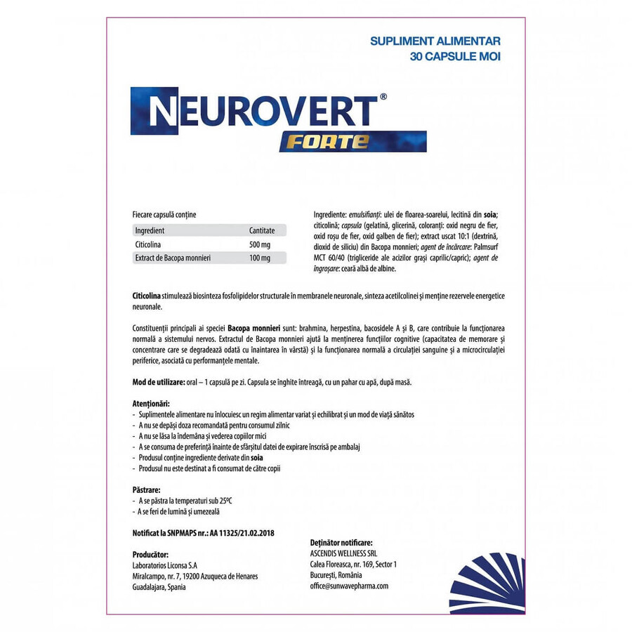 Neurovert Forte, 30 Kapseln, Sun Wave Pharma