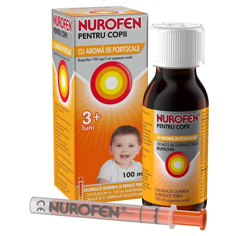 Nurofen 100mg für Kinder 3 Monate Orangengeschmack, 100 ml, Reckitt Benckiser Healthcare Bewertungen