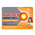 Nurofen Junior  7 ani+ 100 mg cu aromă de portocale, 12 capsule, Reckitt Benckiser