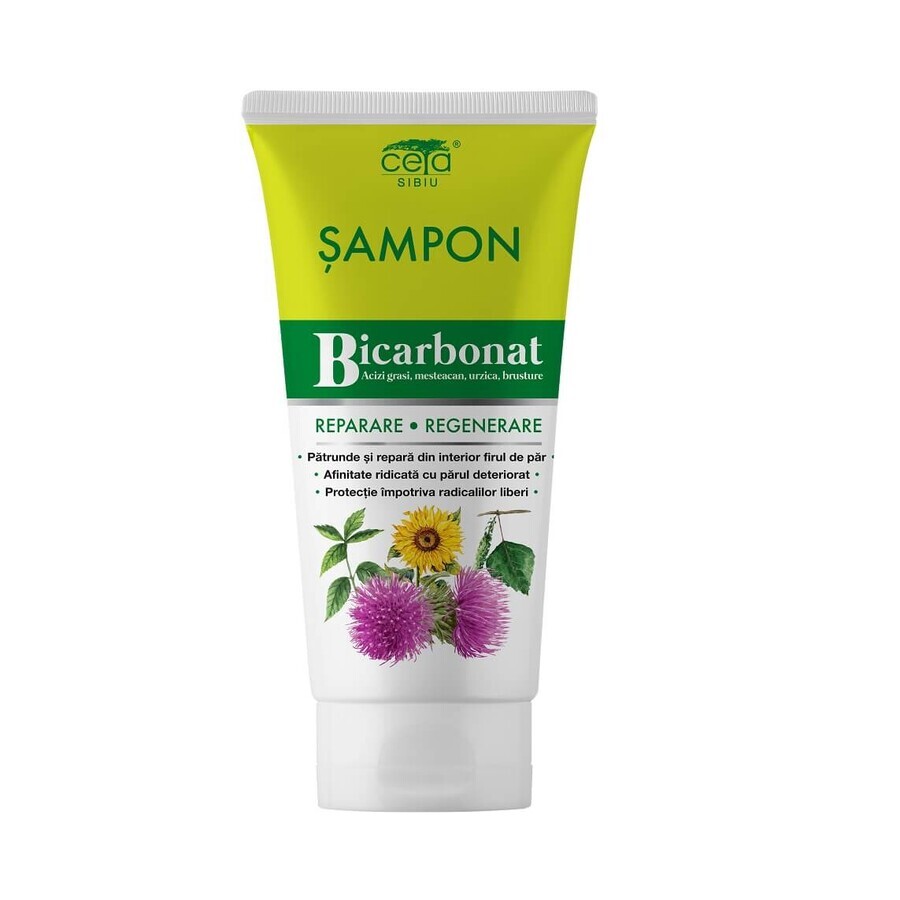 Regenerierendes und schützendes Shampoo mit Bikarbonat, 200 ml, Ceta Sibiu