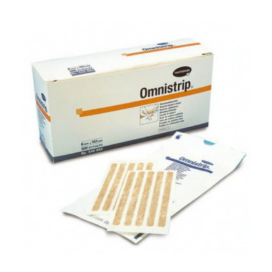 Omnistrip sterile Streifenpflaster (540684), 6x101 mm, 50 Stück, Hartmann