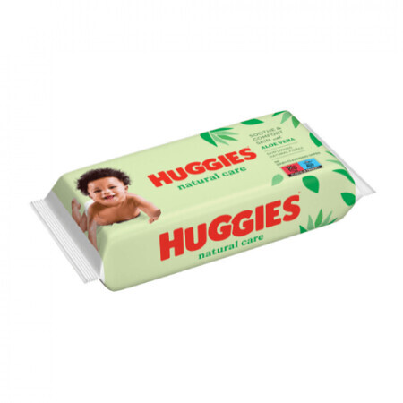 Șervețele umede cu Aloe Vera Natural Care, 56 bucăți, Huggies