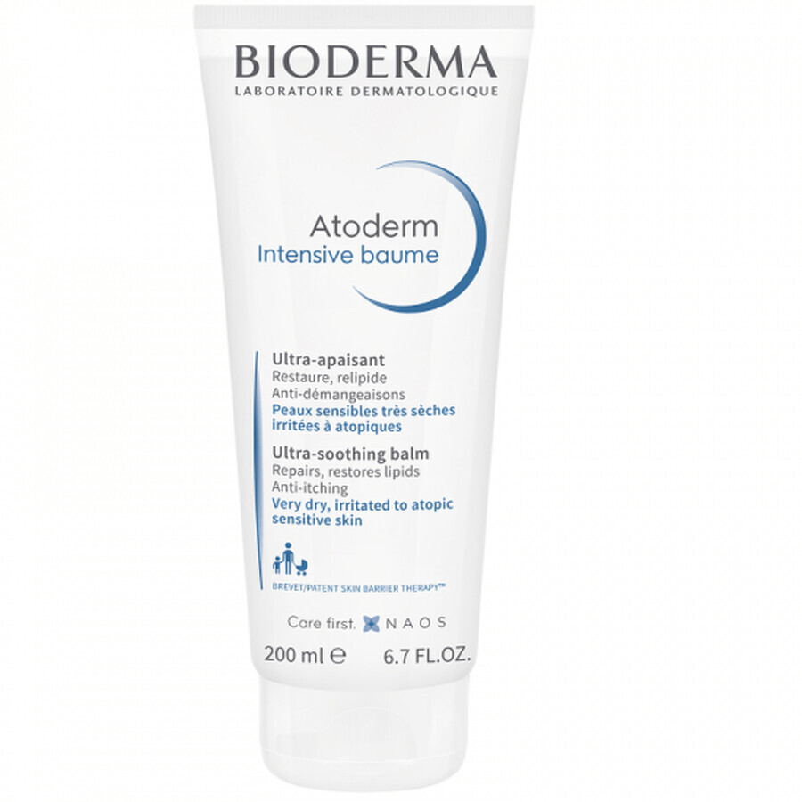 Bioderma Atoderm Intensiver restrukturierender und beruhigender Balsam für atopische Haut, 200 ml