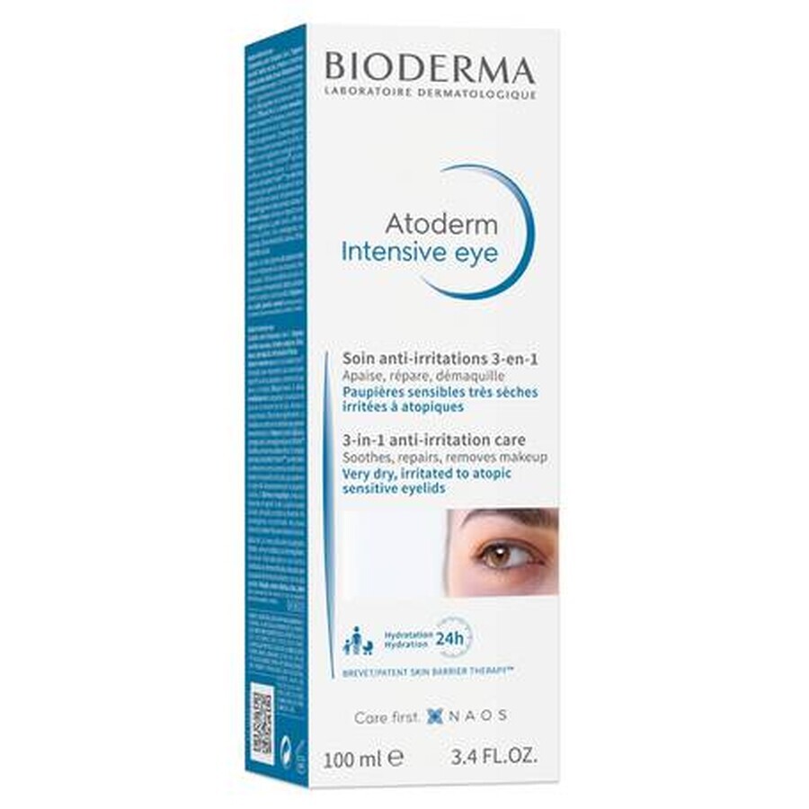 Bioderma Atoderm Intensive Eye 3 in 1 Tagespflege für gereizte Augenlider, 100 ml