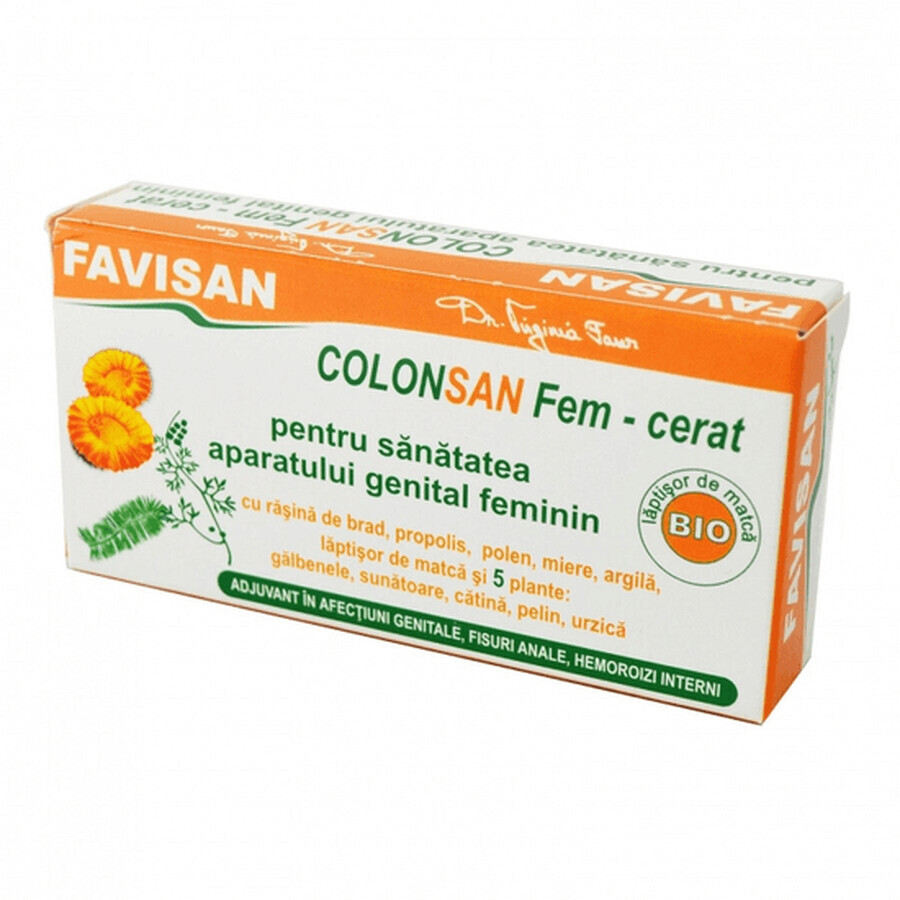 ColonSan Fem-Wachs mit 5 Kräutern 1,9 g x 10 Stück, Favisan