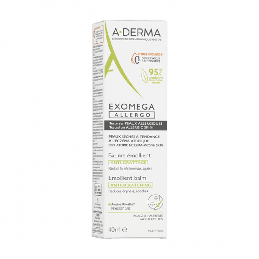 A-Derma Exomega Allergo Steriler Emollient-Balsam DEFI, 40 ml