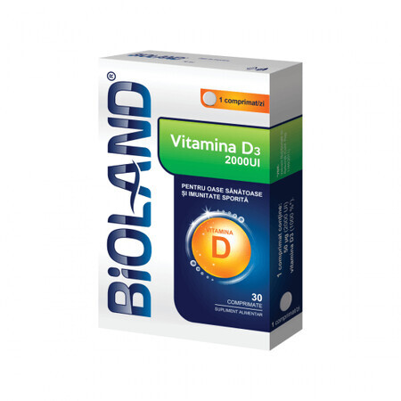 Bioland Vitamin D3, 2000IU, 30 Tabletten, Biofarm