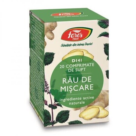 Rau de miscare D141, 20 comprimate, Fares