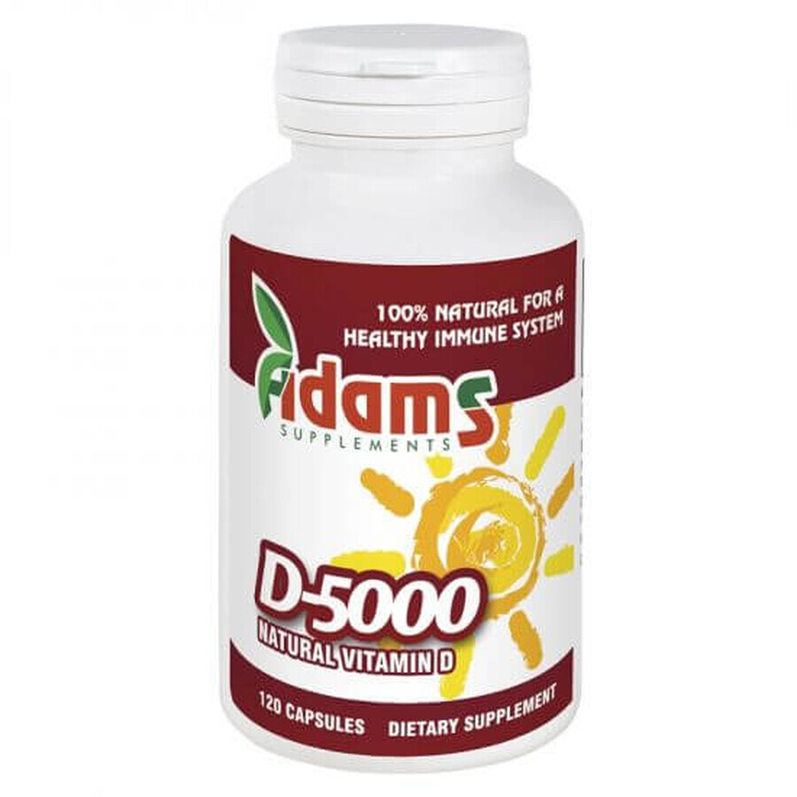 Vitamina D-5000, 120 capsule, Adams Vision