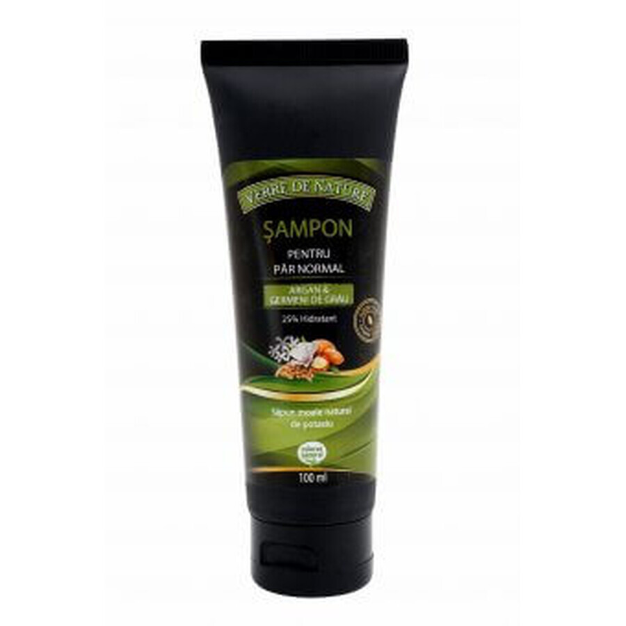 Sampon pentru par normal cu argan, germeni de grau si complex vegetal 100 ml, Verre de Nature