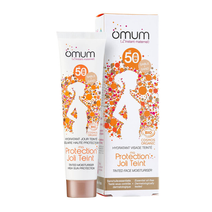 Crema de fata nuantatoare pentru protectie solara, SPF50, Ma Protection Joli Teint, Omum, 40ml