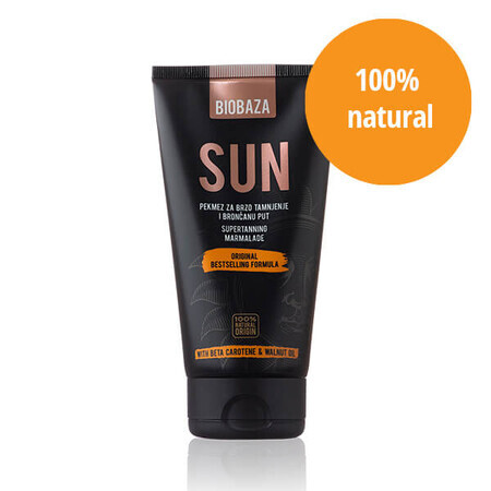 Crema acceleratoare bronzanta cu beta-caroten si uleiuri naturale, SUN, Biobaza, 150 ml