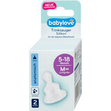 Babylove Anatomischer Silikonsauger mit Ventil 5-18 Monate, 2 Stück.