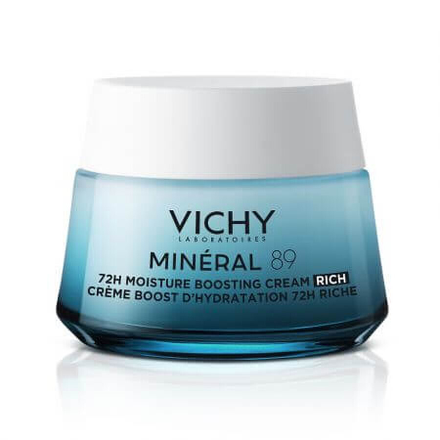 Vichy Mineral 89 Intensiv feuchtigkeitsspendende Creme 72h für trockene Haut, 50 ml