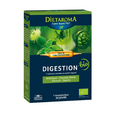 Verdauung Verdauung Bio, 20 Fläschchen, Laboratoires Dietaroma