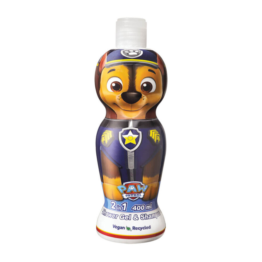 Sampon si gel de dus Paw Patrol Chase, 400 ml, Air Val