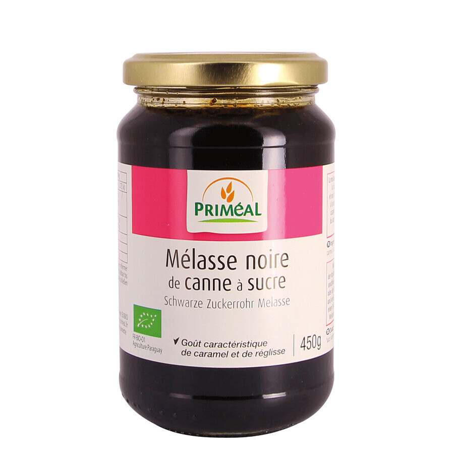 Schwarze Bio-Melasse, 450 g, Primeal