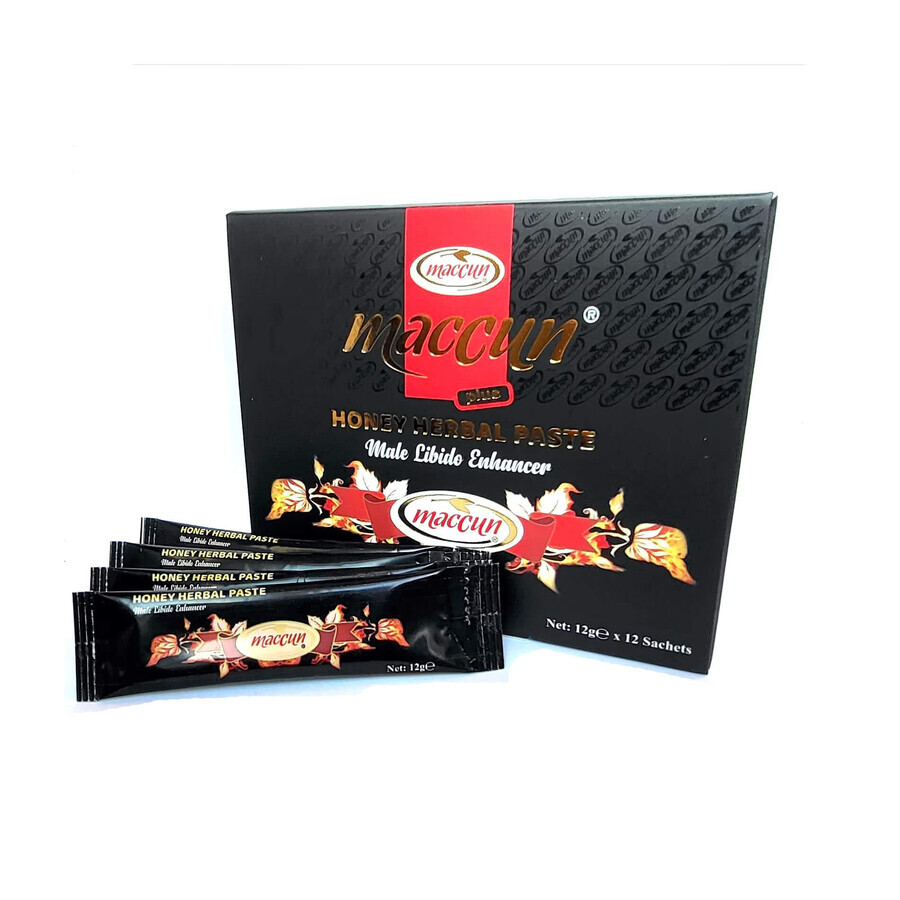 Kräuter-Aphrodisiakum-Potenz-Honigpaste 12 Sachets x 12 g, Maccun 