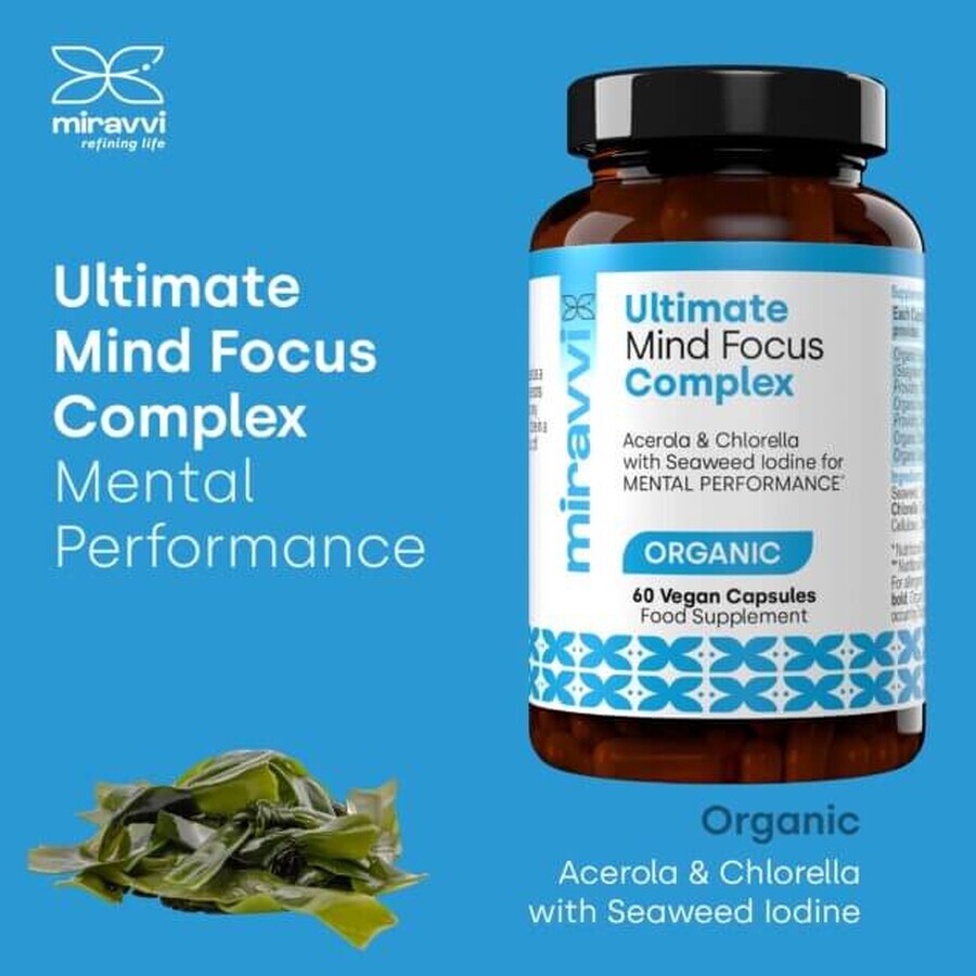 Ultimate Mind Focus Bio-Komplex, 60 Kapseln, Miravvi