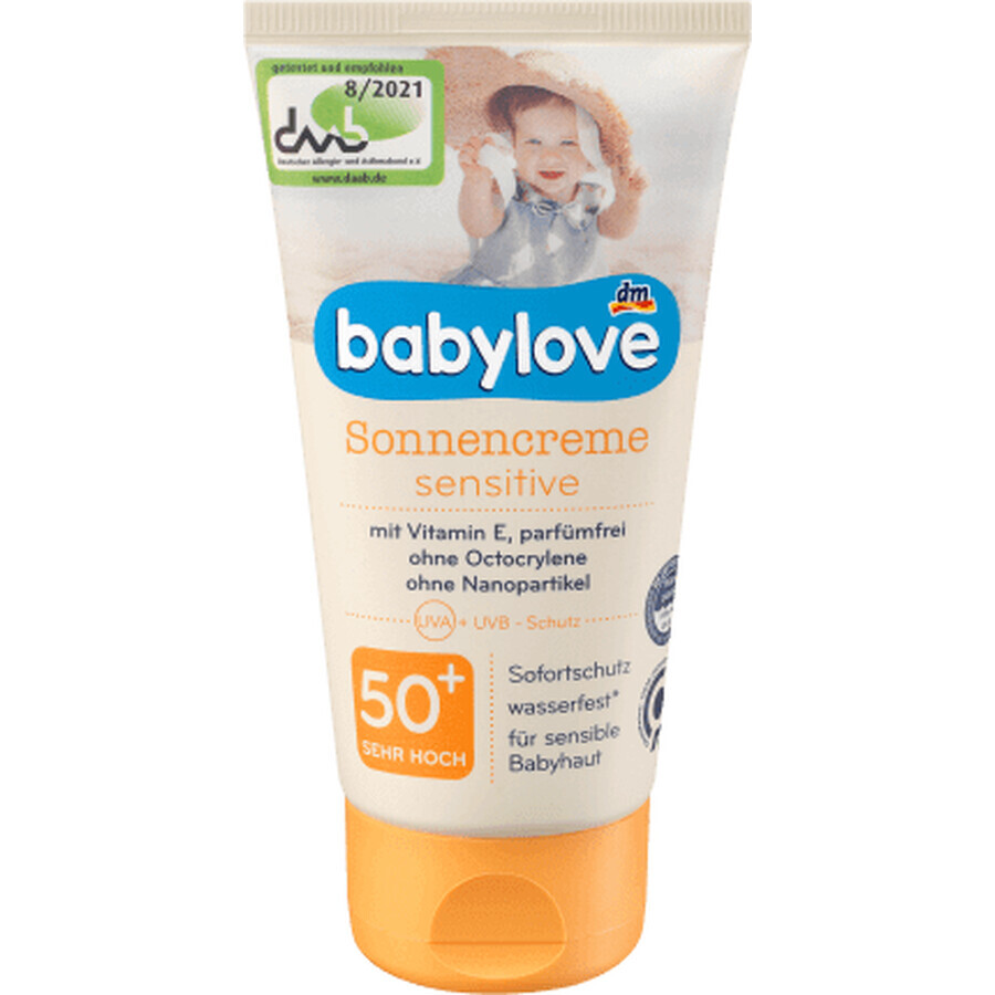 Babylove Protecție solară pentru piele sensibilă SPF 50+, 75 ml, 75 ml