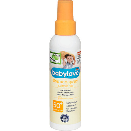 Babylove Spray protecție solară piele sensibilă SPF 50+, 150 ml, 150 ml