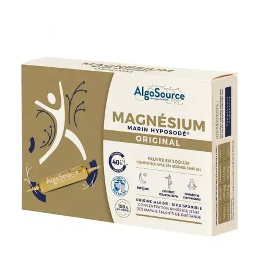 Magneziu marin hyposodic original, 20 fiole, Algosource