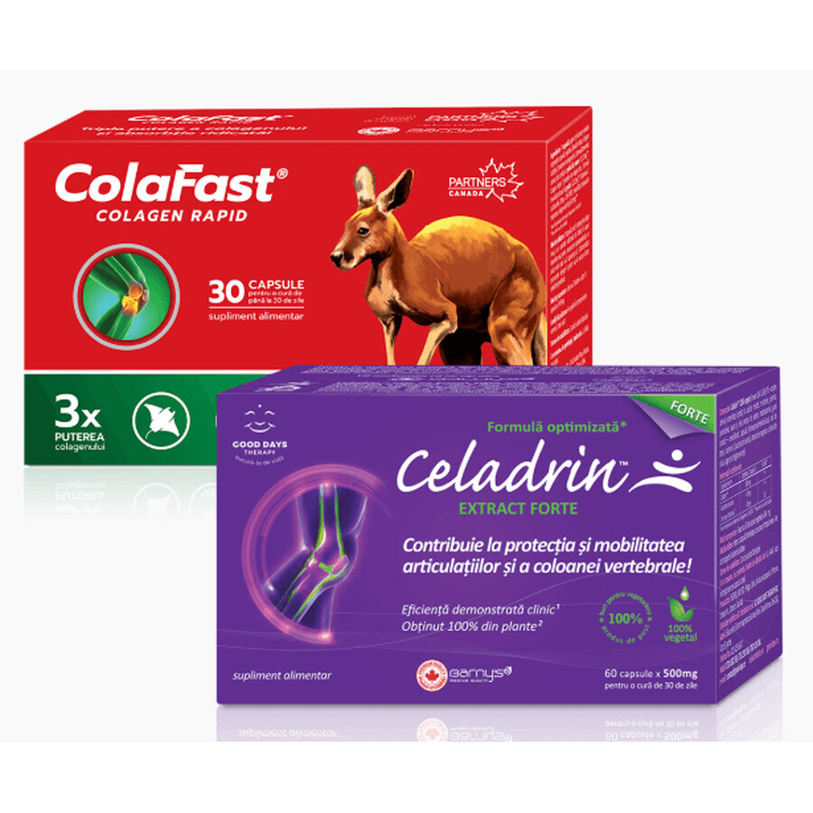 Celadrin Extract Forte, 60 capsule + ColaFast Colagen Rapid, 30 capsule, Good Days Therapy  - cadou recenzii